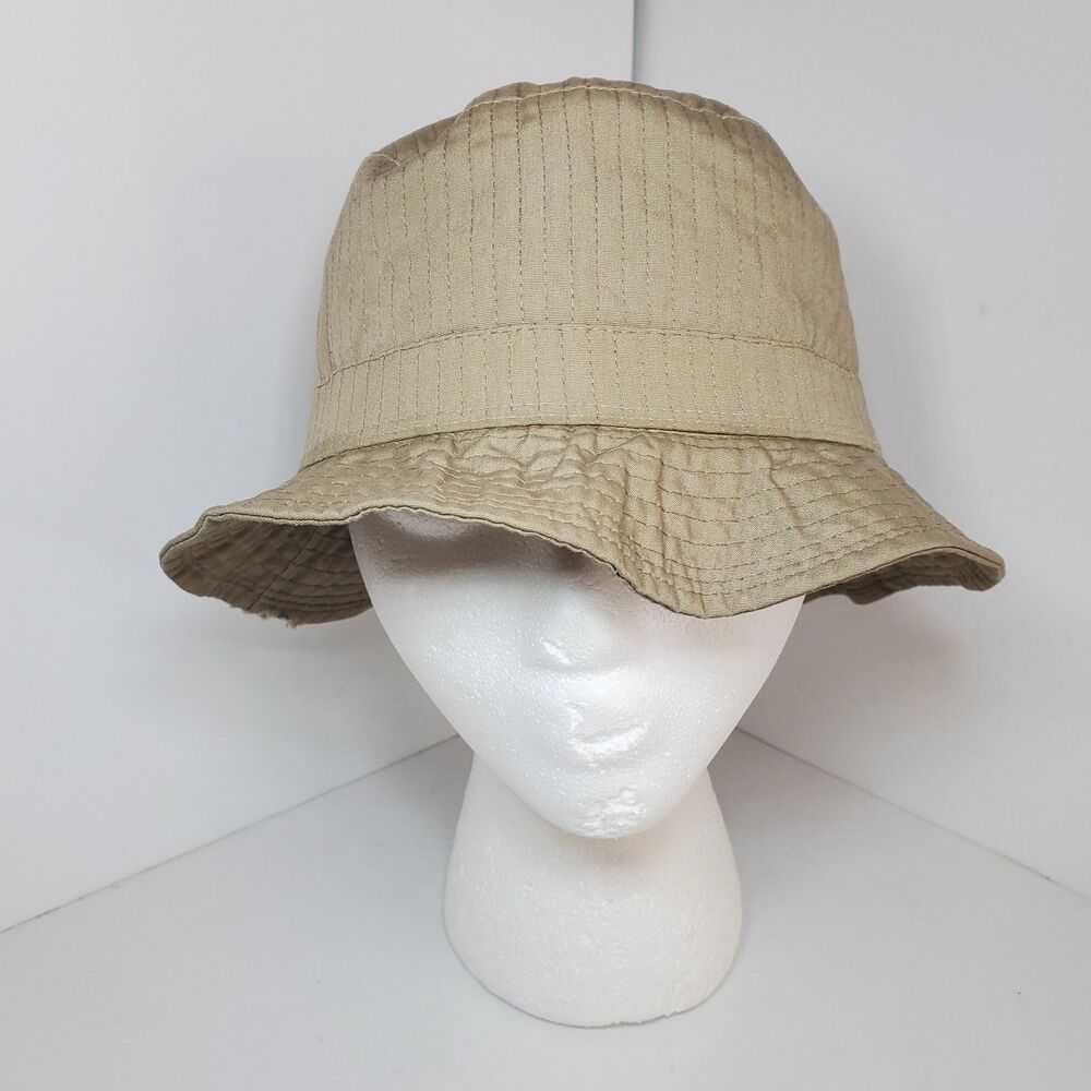 Vtg LL BEAN BUCKET HAT Sz Small Khaki USA Gorpcore Outdoor Minimalist Goretex